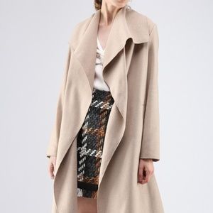 Chicwish Free Myself Open Front Wool-Blend Coat